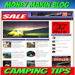Camping Tips Ready Made Turnkey WordPress Blog Only or w/Hosting 1st/month $1.00