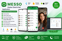 Messo – Flutter Messaging, Chat + Video Call App | Android & iOS | Admin Panel
