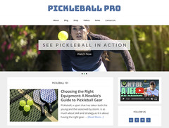 [NEW DESIGN] * Pickleball Website * Premade Website Affiliate Blog AUTO CONTENT