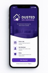 DUSTED Startup Project | Cleaning Marketplace | Website | Domains | UI/UX Assets
