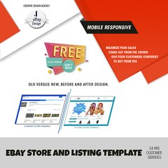 Full Professional eBay Shop Store & Listing Template Design + LOGO DESIGN 2021