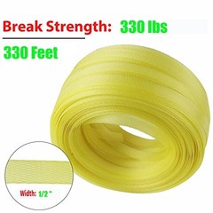 Box Strapping Kit 330ft x 1/2in Polypropylene Strapping with 100 Plastic Buckles