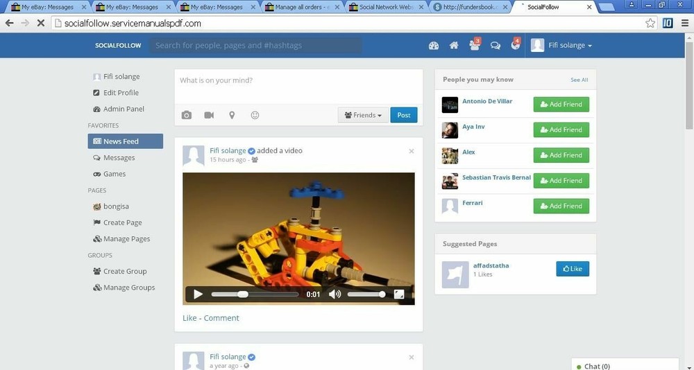 Social Network Website + Free Hosting SSL