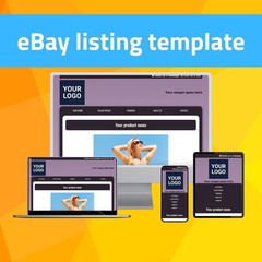 eBay Template – Responsive natural – purple – Mobile Optimized + Editor