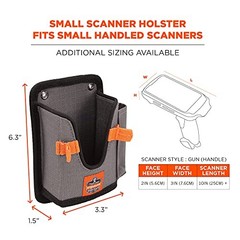 Ergodyne Squids 5543 Barcode Scanner Holder Mount for Forklift – Small Gray