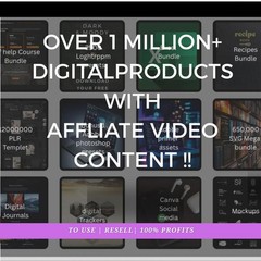 OVER 1 MILLION+ DIGITAL PRODUCTS WITH AFFLIATE VIDEO CONTENT