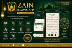 Zain Islamic Flutter App | Android & iOS App | Quran, Prayer Time, Qibla & Zakat