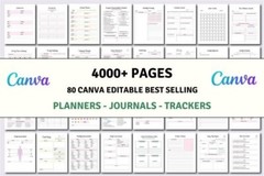 80+ Editable Canva Planners Templates – shipping with email