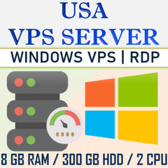 VPS RDP Forex Server 8GB RAM + 300GB HDD + 4 Core CPU