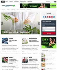 DFY DIETARY SUPPLEMENTS WORDPRESS THEME+FREE SETUP PRE-DESIGNED BANNERS AND ADS
