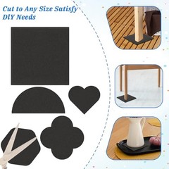 22 Pcs Adhesive Foam Padding 4×4 Inch Black Self Stick Neoprene Rubber Sheets