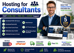 Hosting for Consultants – 💼 Fast Secure, Unlimited SSD, Email Hosting $14.99/Yr