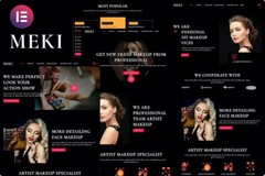 Artist Makeup Business Services Elementor Template Kit GPL Lifetime Updates