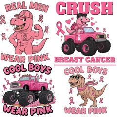 Cool Boys Wear Pink PNG, Tough Boys Wear Pink png, Breast Cancer png