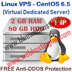 Linux VPS – CentOS 6.5 (Virtual Dedicated Server) 2GB RAM + 80GB HDD