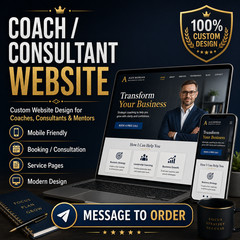 Custom Coach Website Design | Consultant Mentor Business Website Service