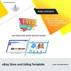 Ebay Design Store & Listing Template 2024 Responsive With FREE LOGO DESIGN, TEAL