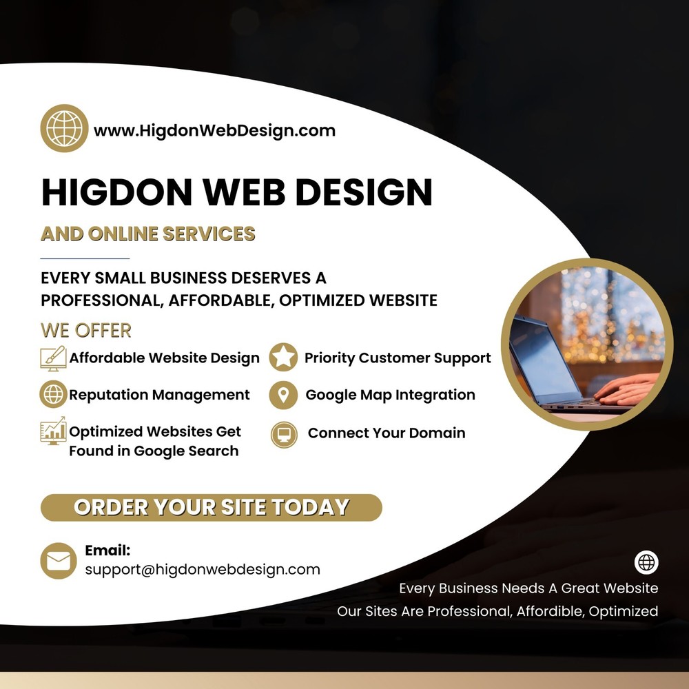 Website Design, Optimized, Mobile Friendly, Online Review Management Included