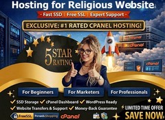 Hosting for Religious Website – ✨ SSD, SSL, Emails + Support | Only $14.99/Year!
