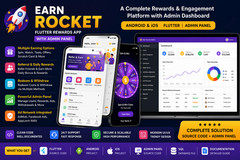 Earn Rocket – Flutter Rewards App + Admin Panel | Android & iOS Rewards Platform