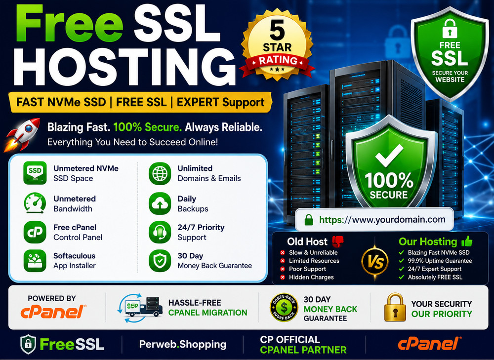 Free SSL Hosting – 🔒Unlimited SSD + Websites | Ultra Fast Speed | $14.99/Year!