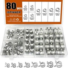 “80 Spring Hose Clamps 7-18Mm Constant Tension for Fuel Line Vacuum Air Hose cli