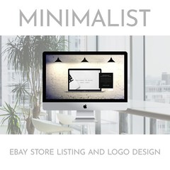 Minimal eBay store and listing HTML template, Logo, banner design