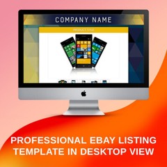 Ebay Template Listing Professional Auction design Responsive mobile HTML 2025