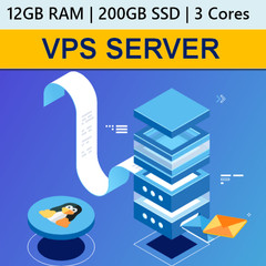VPS / RDP Hosting Server – 12GB RAM | 200GB SSD | High Performance 6-Month Plan