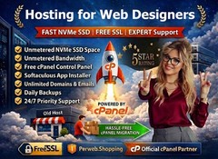 Hosting for Web Designers – 🎨Unlimited SSD + SSL + 24/7 Support | $14.99/Year!
