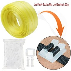 Box Strapping Kit 330ft x 1/2in Polypropylene Strapping with 100 Plastic Buckles