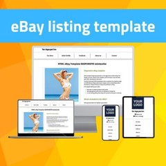eBay Template – Responsive Simple – Mobile Optimized + Editor