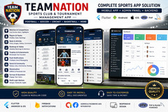 TeamNation – Soccer, Football, Cricket Sports Flutter App | Android + iOS | PHP