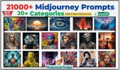21,000+ Midjourney Prompts (30+ Categories) + 1500 best keywords
