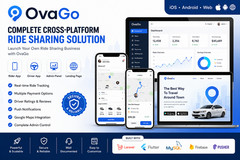 OvaGo – Flutter Complete Ride Sharing Solution App | Android + iOS | Laravel
