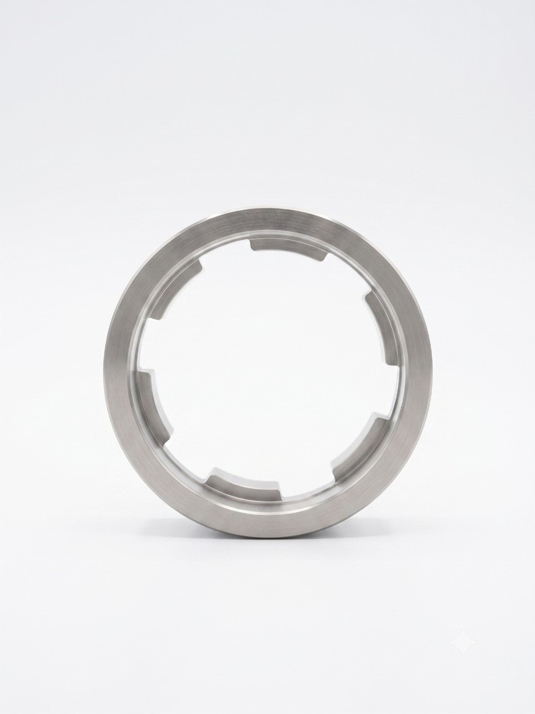 Precision CNC Machined Steel Locknut Bearing Retaining Ring Industrial Component