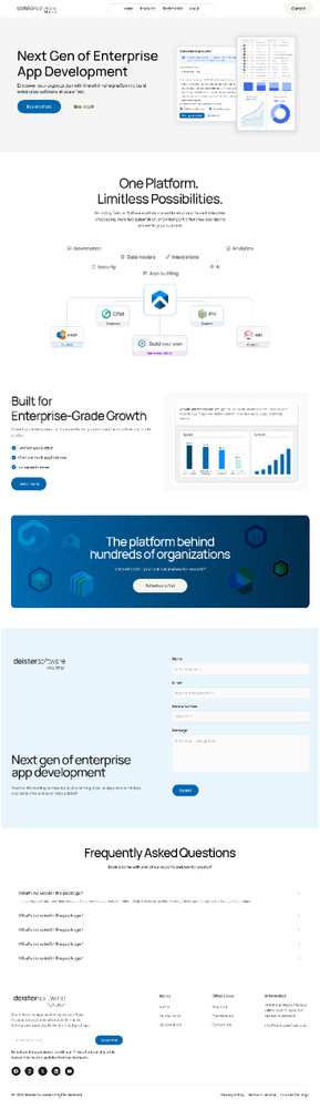 Enterprise App Development Website Template | Modern SaaS Landing Page | Busines