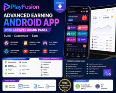 PlayFusion Android Earning Game App + Laravel Admin Panel | Reward App