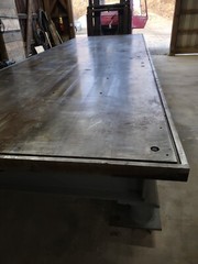 Heavy Duty Machined Steel Test Table. 8′ x24′ x2′ High.  Excellent condition.