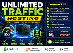 Unlimited Traffic Hosting – ⚡ Secure, Unlimited & Super Deal | Only $14.99/Year!