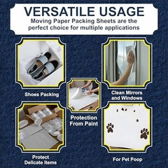 100 Sheets Packing Paper 13×12 Inch Moving Supplies for Fragile Items Glassware