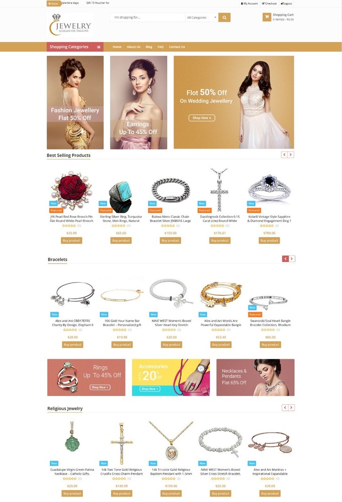 Jewelry Store Affiliate / Dropship Website For Sale + Free Hosting