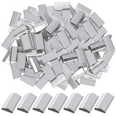 100 Pcs 3/4″ Strapping Closed Seals Galvanized Steel Banding Clips for Packaging