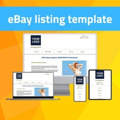 eBay Template RESPONSIVE Professional – modern html template – no coding needed