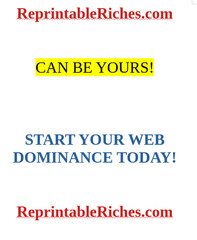 ReprintableRiches.com Domain Name – Premium.com Domain. One Owner 25+ Yrs