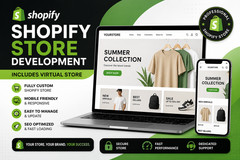 Shopify Store Setup Service with Android and iOS App and 3D Virtual Store