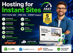 Hosting for Instant Sites – ⚡ Unlimited SSD + Email Setup + Support – $14.99/Yr