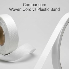 QWORK 3/4″ x 250′ Woven Polyester Cord Strap 2400 lb Strength Packaging Bundling
