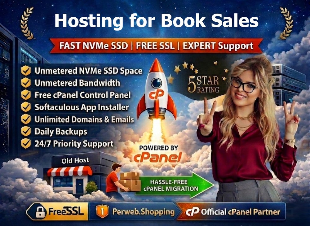 Hosting for Book Sales – ⚡ Fast Unlimited SSD + Fast Free SSL | Only $14.99/Year