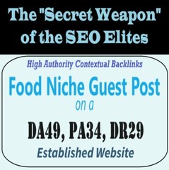 Premium SEO Guest Post on my DA40+ Food Blog with Dofollow backlink